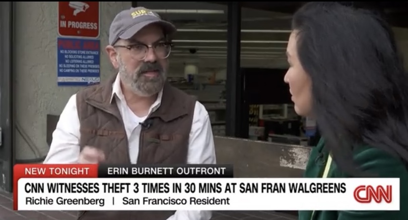 richie greenberg appearing on CNN Walgreens thefts
